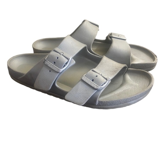 Birkenstock Grey Foam Arizona Ava Double Strap Sandals Size 40 9.5 - Picture 1 of 6
